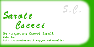 sarolt cserei business card